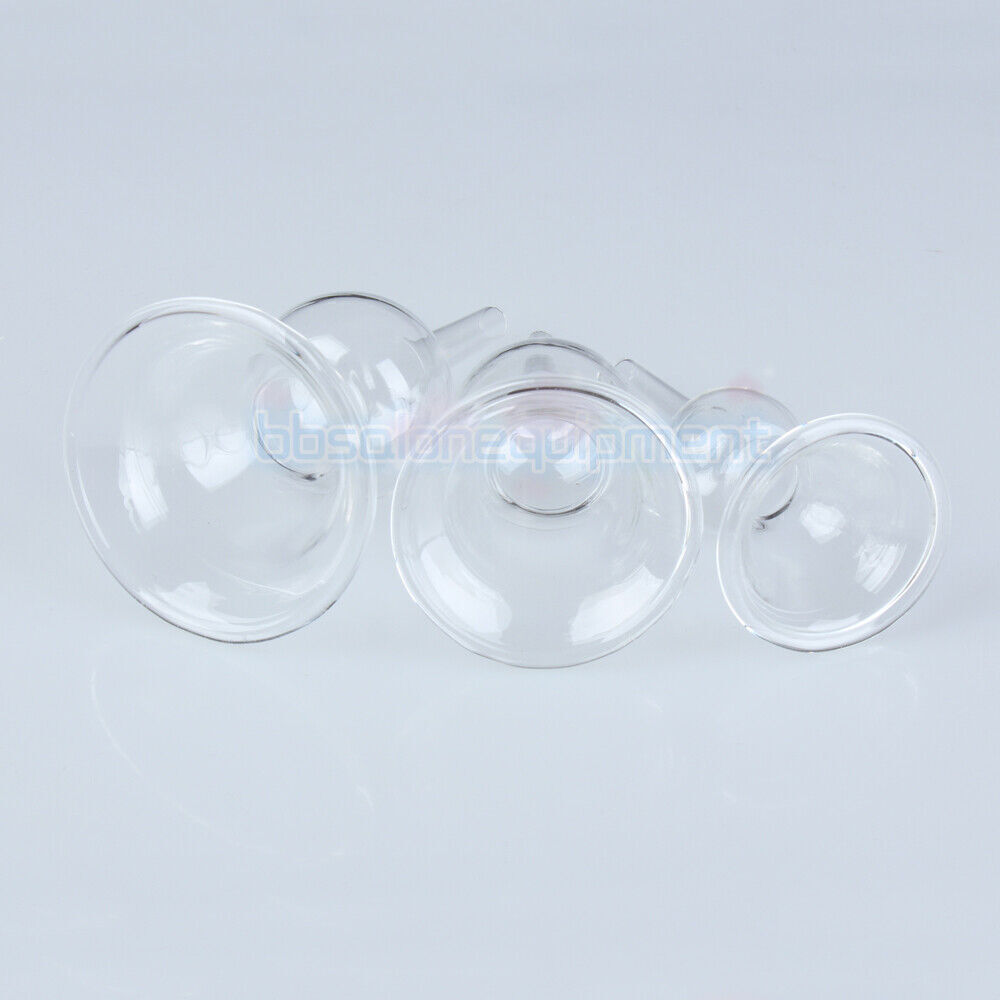 3 Sizes Glass Breast Cupping Cups Replacement For Vacuum Breast Beauty Machine
