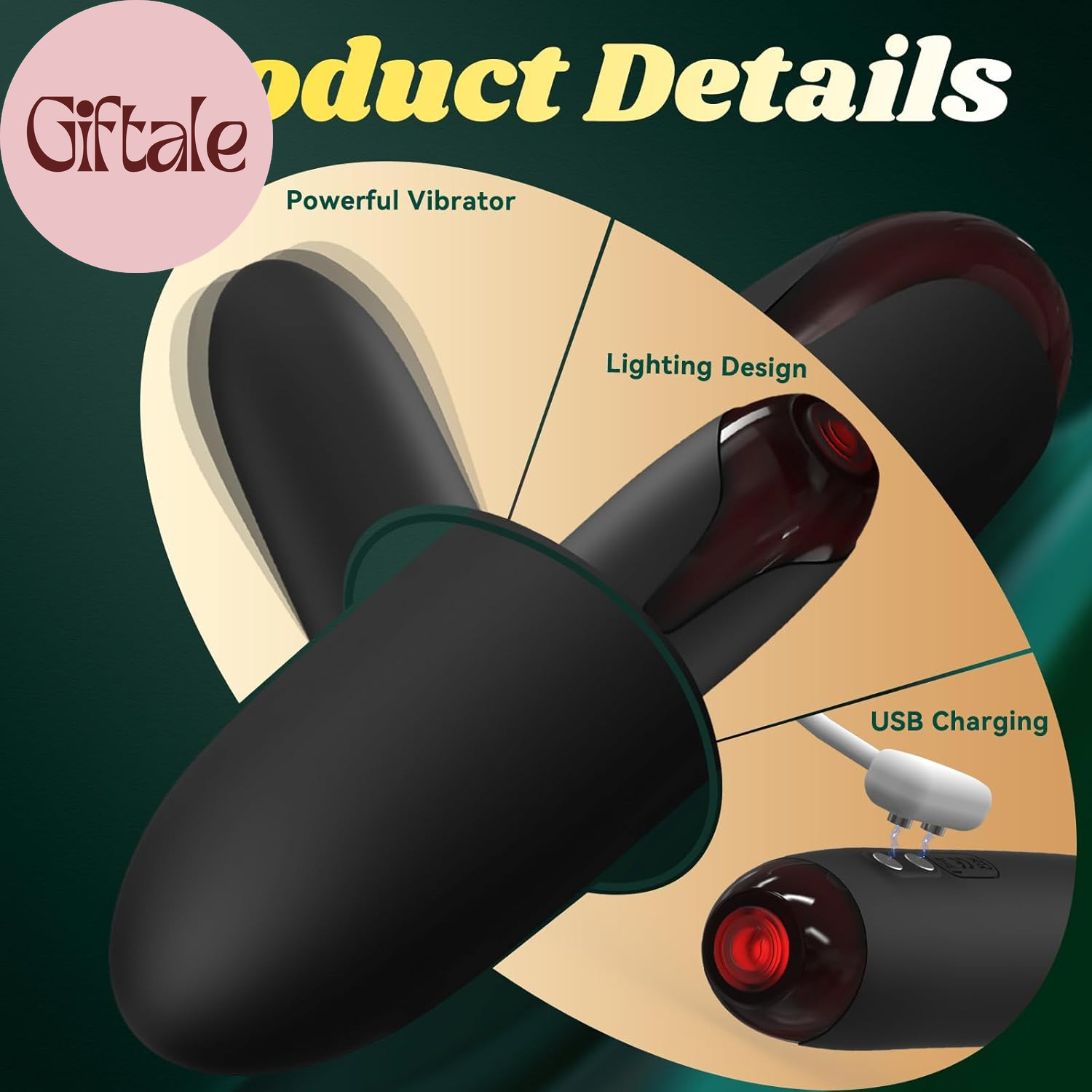Mini Bullet Vibrator for Women, Waterproof Mini Clit Vibrator with 10 Modes, Ful