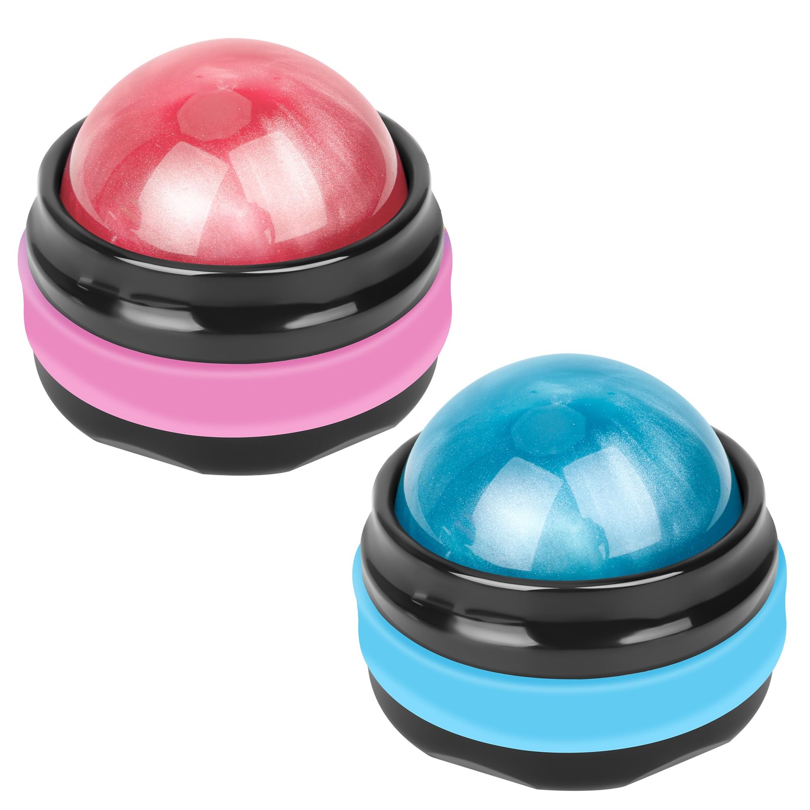 2 Pcs Manual Massager Ball Roller Handheld Self Massage Therapy Full Body Tool