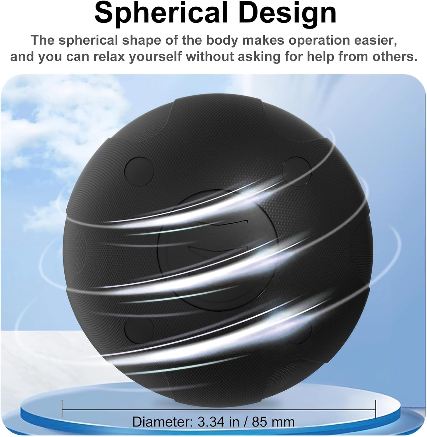 Vibrating Massage Ball with 5-Speed Mode for Muscle Recovery, Myofascial Release