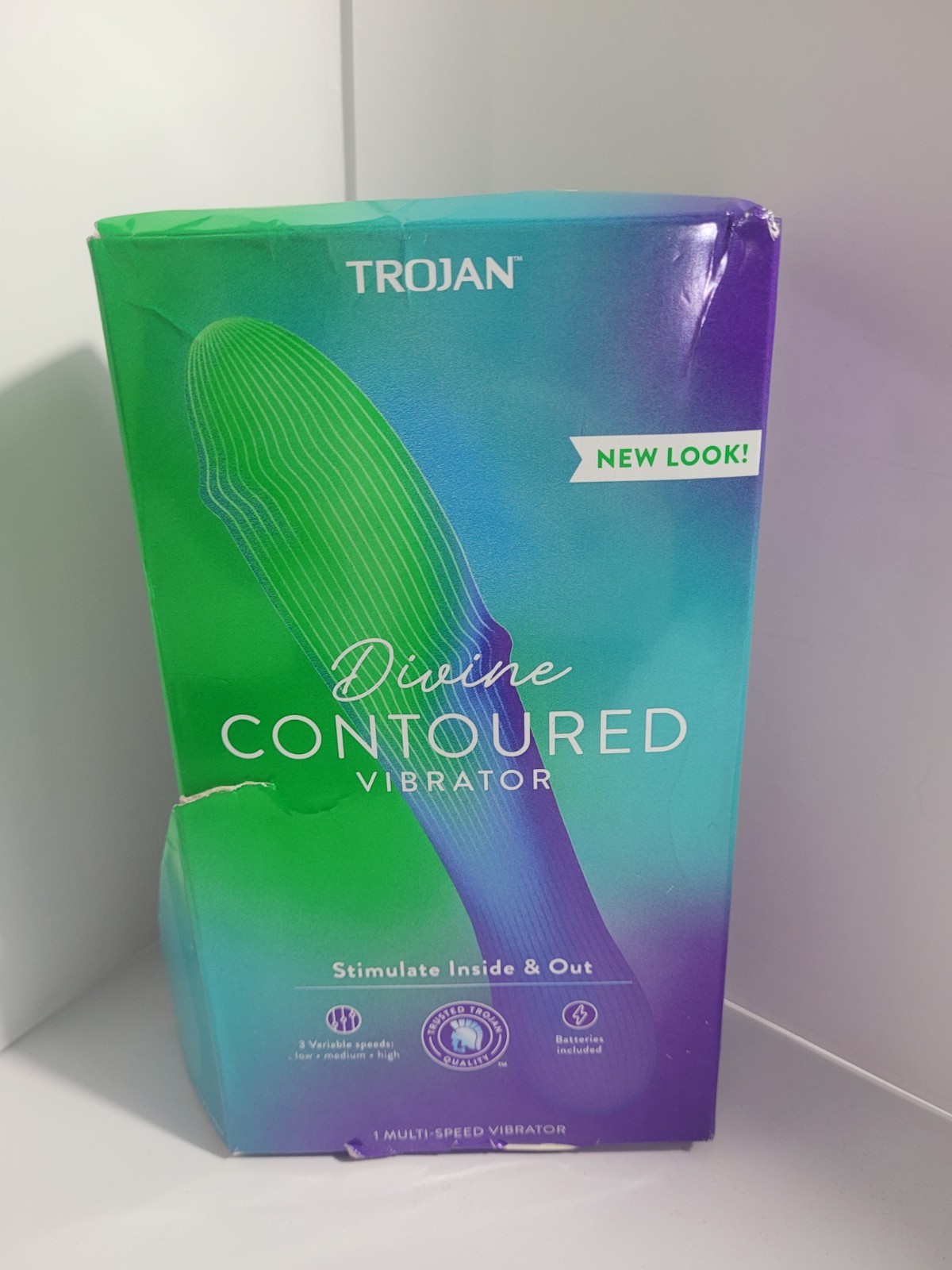 Trojan Divine Contoured Multi-Speed Vibrating Personal Massager, New