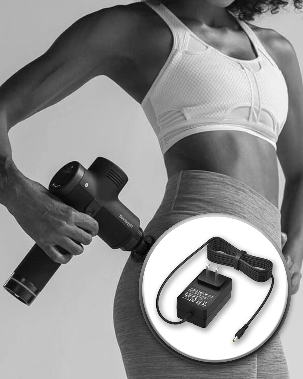 Compatible Charger for Portable Massage Gun with 24V Output and Compact Design