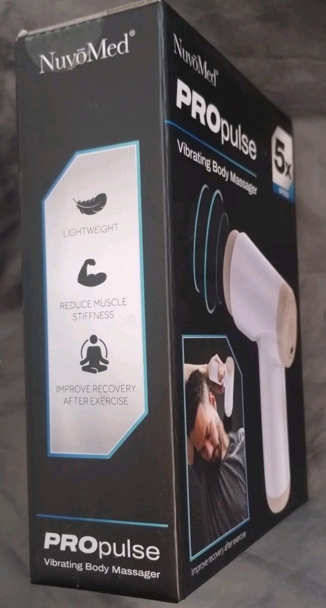 (4) NuvoMed PROpulse Vibrating Body Massager 5 Speeds Rechargeable Battery USB