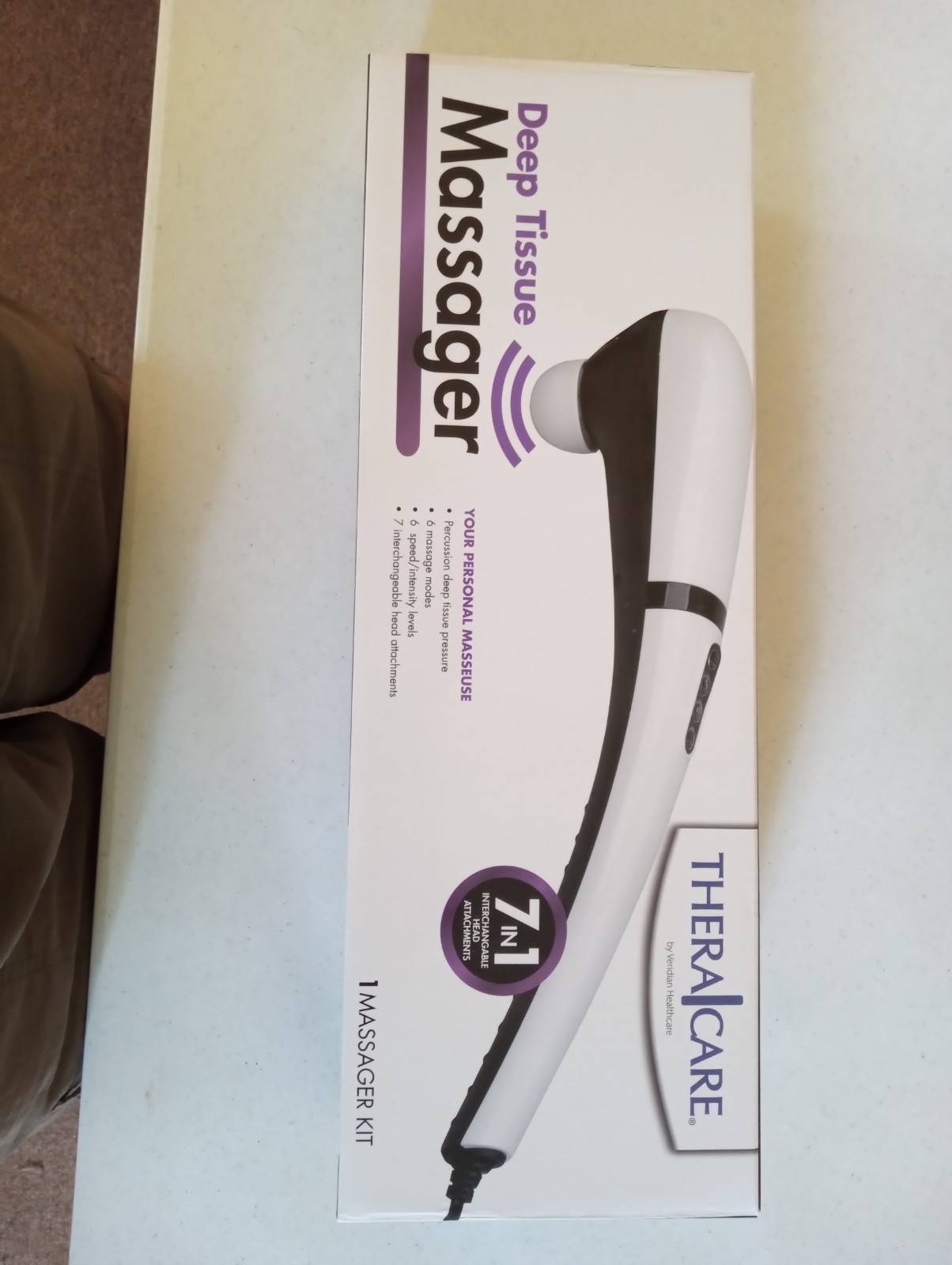 Theracare Deep Tissue 7 in 1 Massager with Heat Model 19-016 Head Attachments