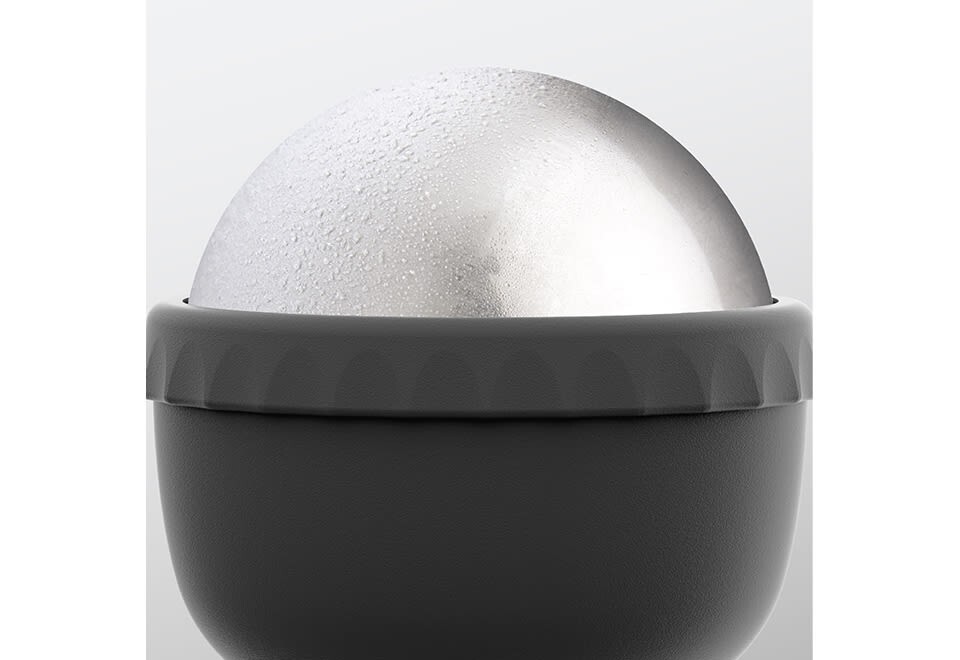 Sharper Image Ice Therapy Massage Ball Roller w/ Suction Mount Liquid-Cool Core
