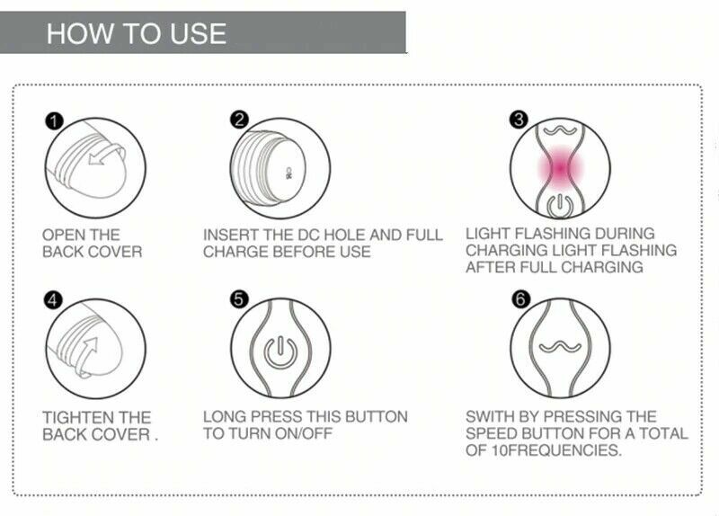 10 Vibration Mode Massager Powerful MultiSpeed Women Toy Rechargeable Waterproof