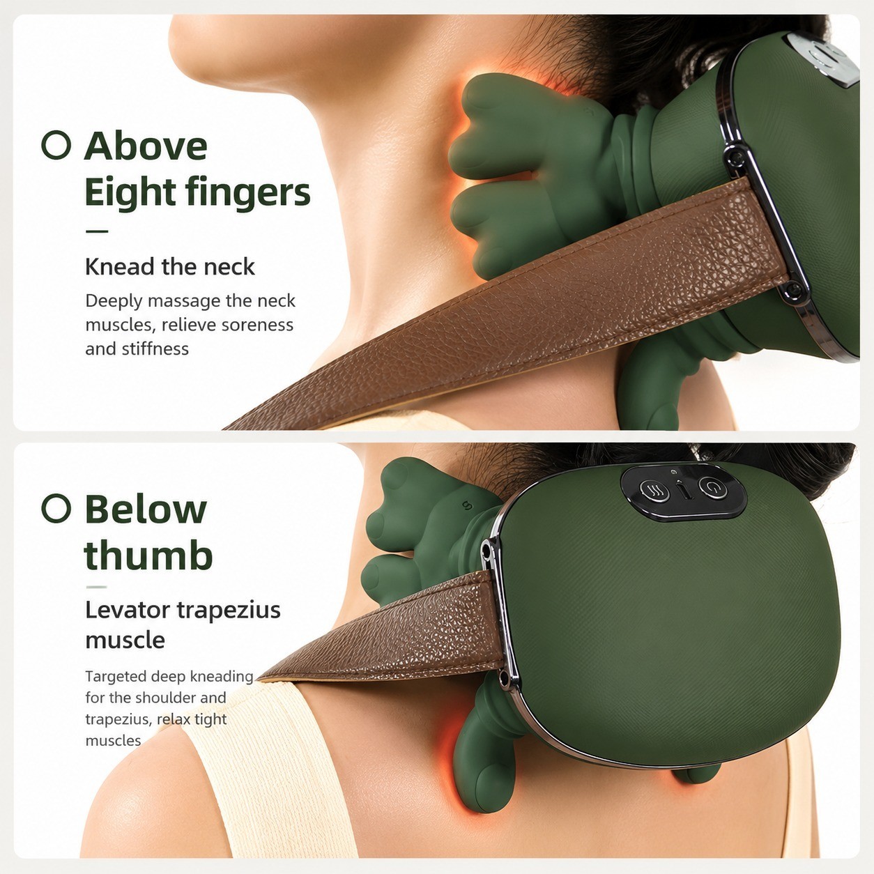 Shoulder and Neck Massager with Heat Heated Massager, Neck Massager with Fingers