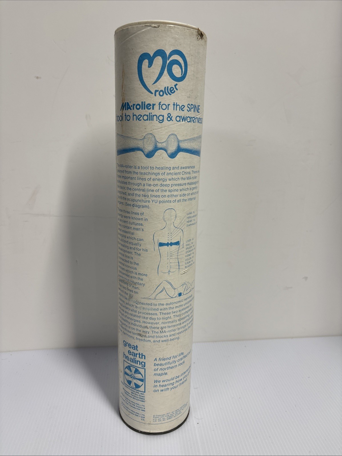 Great Earth Healing MA-Roller Wood Back Spine Therapy