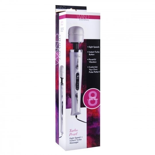Wand Essentials 8 Speed Turbo Pearl Full Body Vibrating Massager Massage Plug In