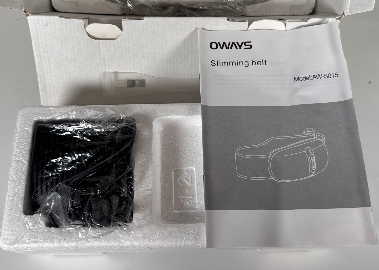 OWAYS Slimming Belt Adjustable Vibration 4-massage modes Corded AW-SO15 Tested