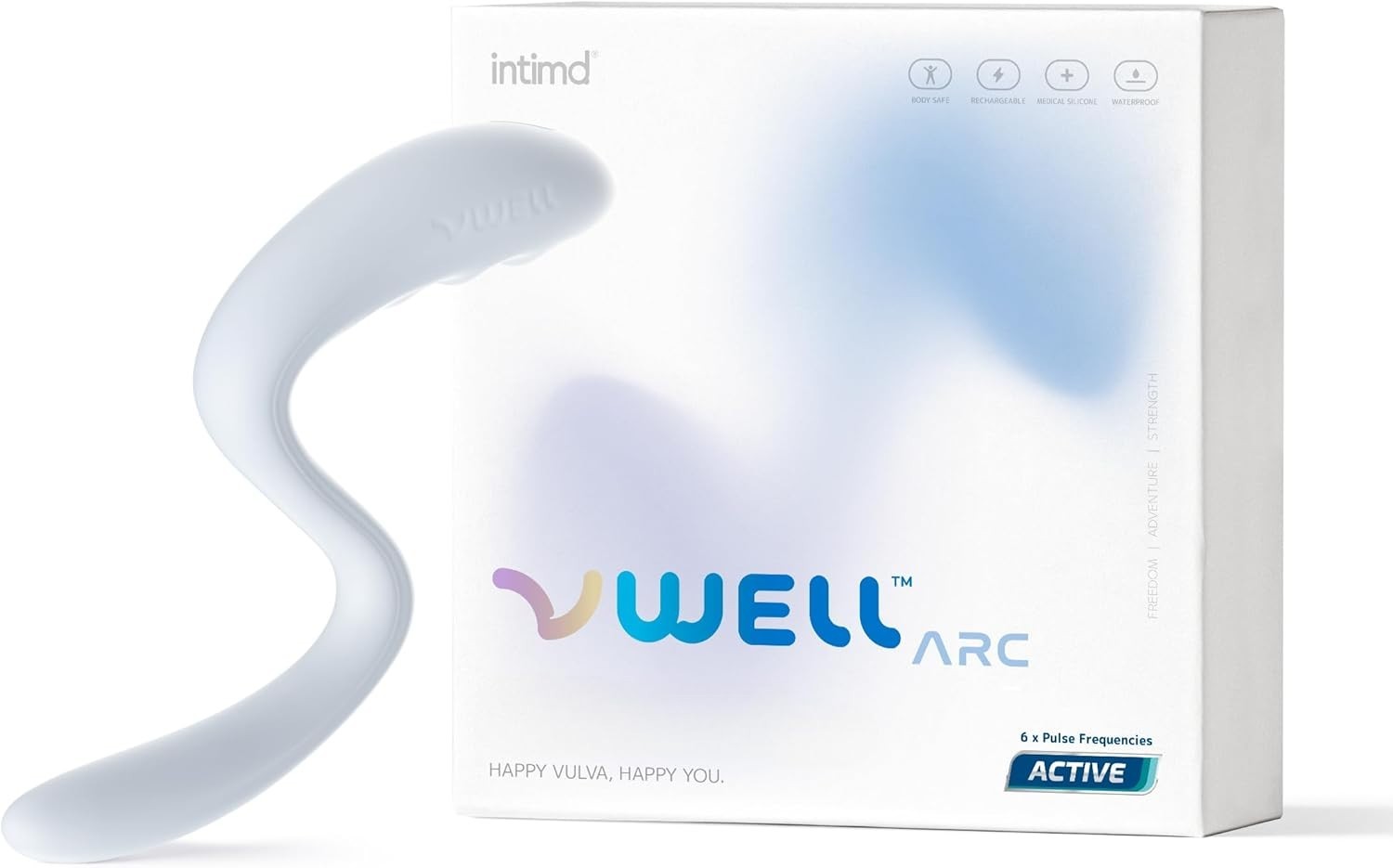 Ergonomic VWELL Arc Vibrating Wand – Body-Safe & Hypoallergenic for Relaxation