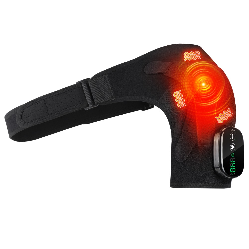 Shoulder Massager Heating Vibration Rotator Cuff Shoulder Brace for Pain Relief