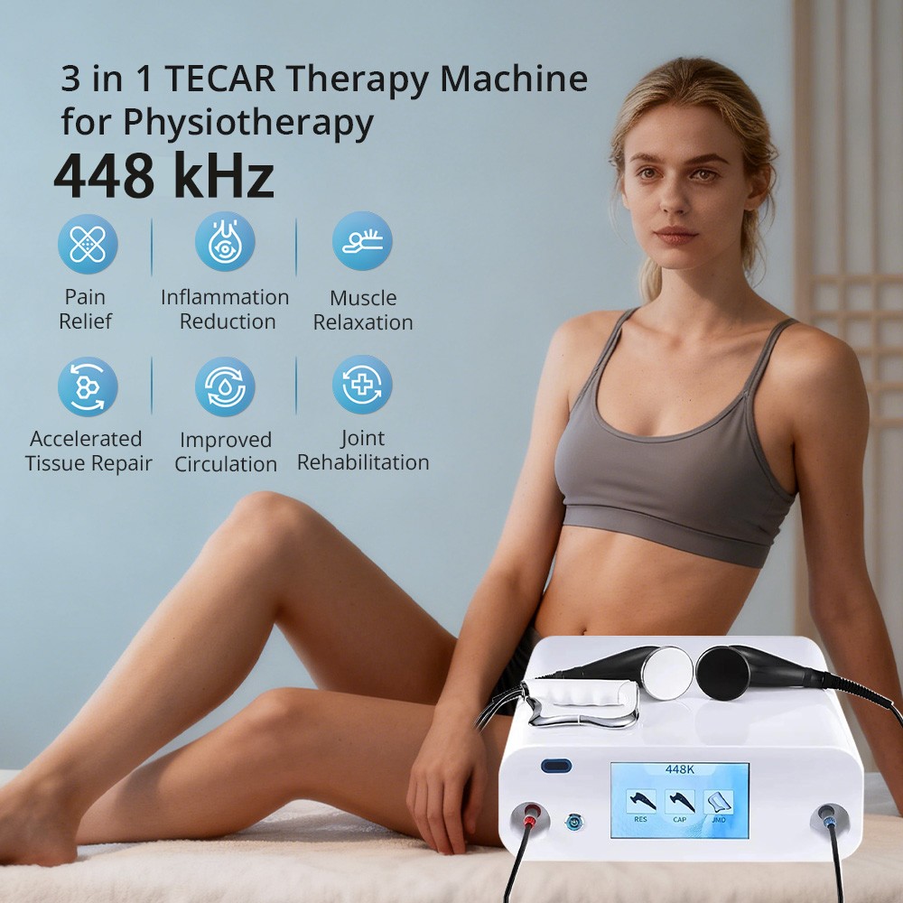 Fever Master 448KHZ Tecar Therapy Machine RET CET Diathermy Pain Relief Massager