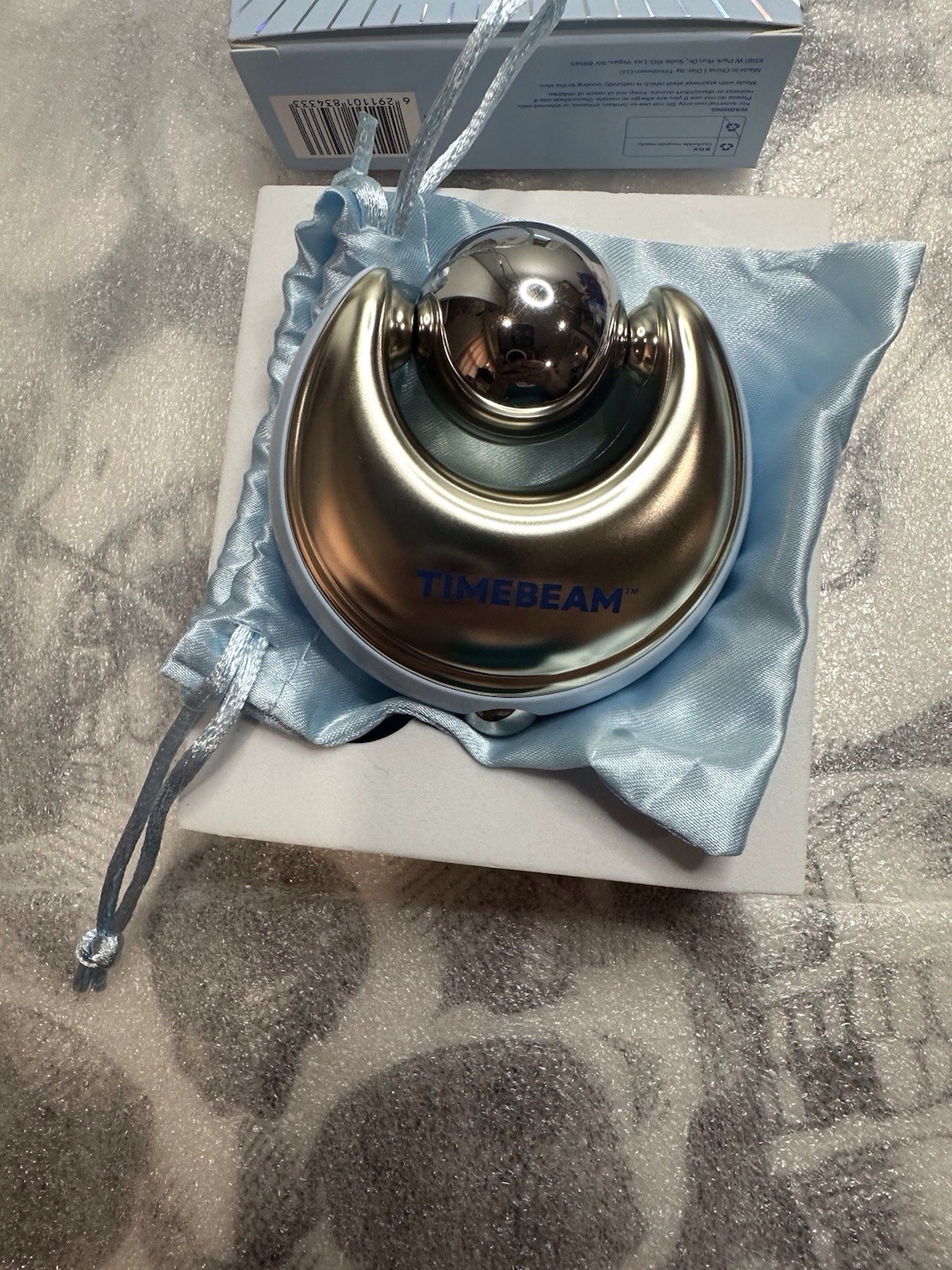 TIMEBEAM ICE BABY Cryo Cooling Rolling Facial & Neck Massage Roller w/ Pouch