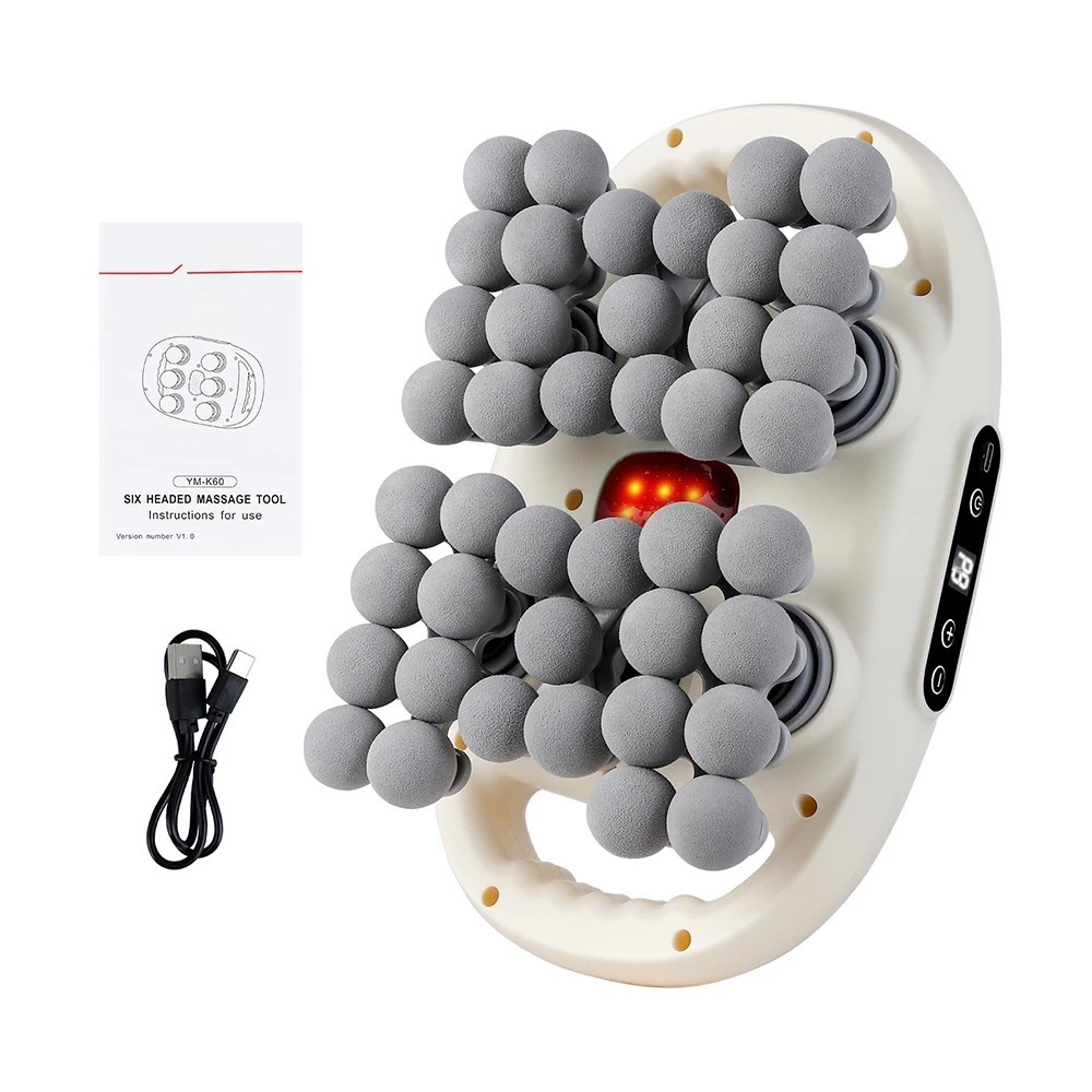42 Heads Fascia Massage Gun Deep Tissue Muscle Body Massager Device Tool