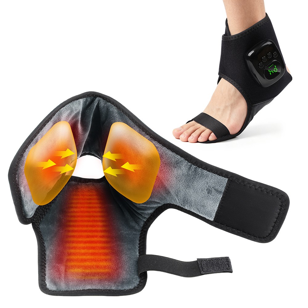2/1pcs Foot Ankle Massager for Circulation, Pain Relief w/ Heat and Compression