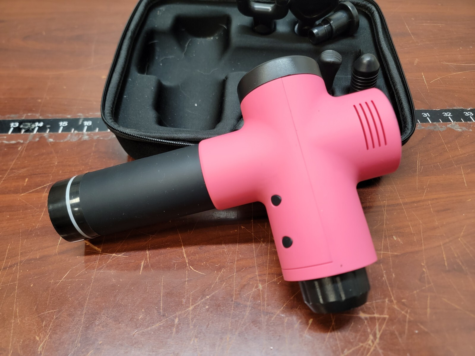 Knuckles Pink Electric Handheld Massage Gun, 1A, 2500mAh, In Carry Case c-x