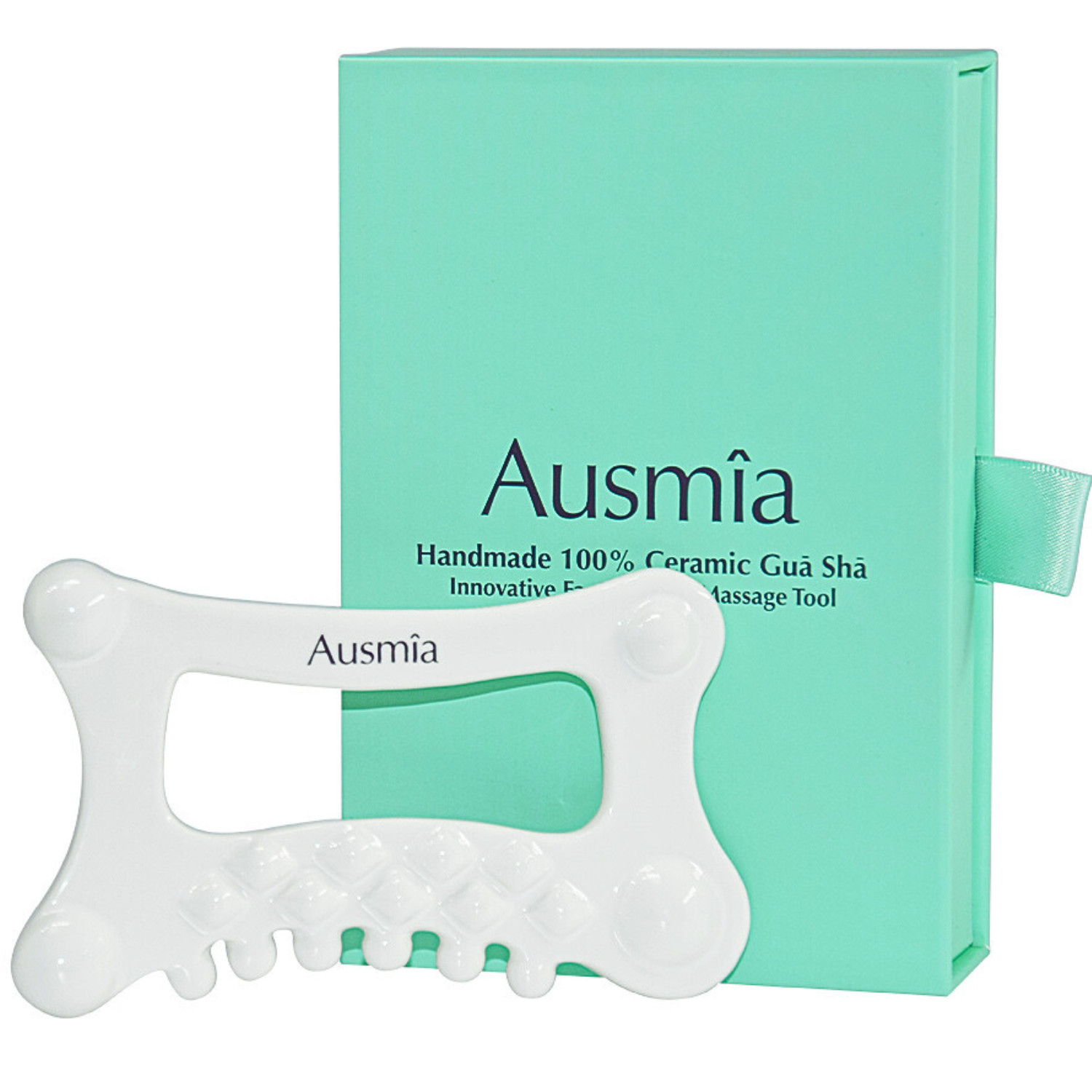 Ausmia Handmade 100% Ceramic Gua Sha Massage Tool, Face & Body Guasha Tool