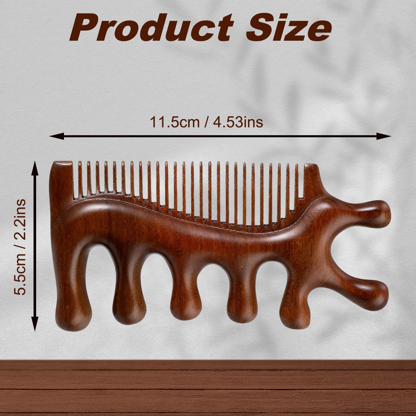 3 in 1 Gua Sha Massager,Wooden Scalp Massage Comb, Acupressure Tool, Meridian…