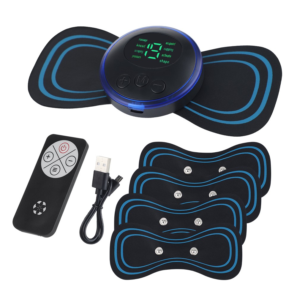 USB Mini Electric Pulse Neck Masager LCD Cervical Massage Patch Pain Relief