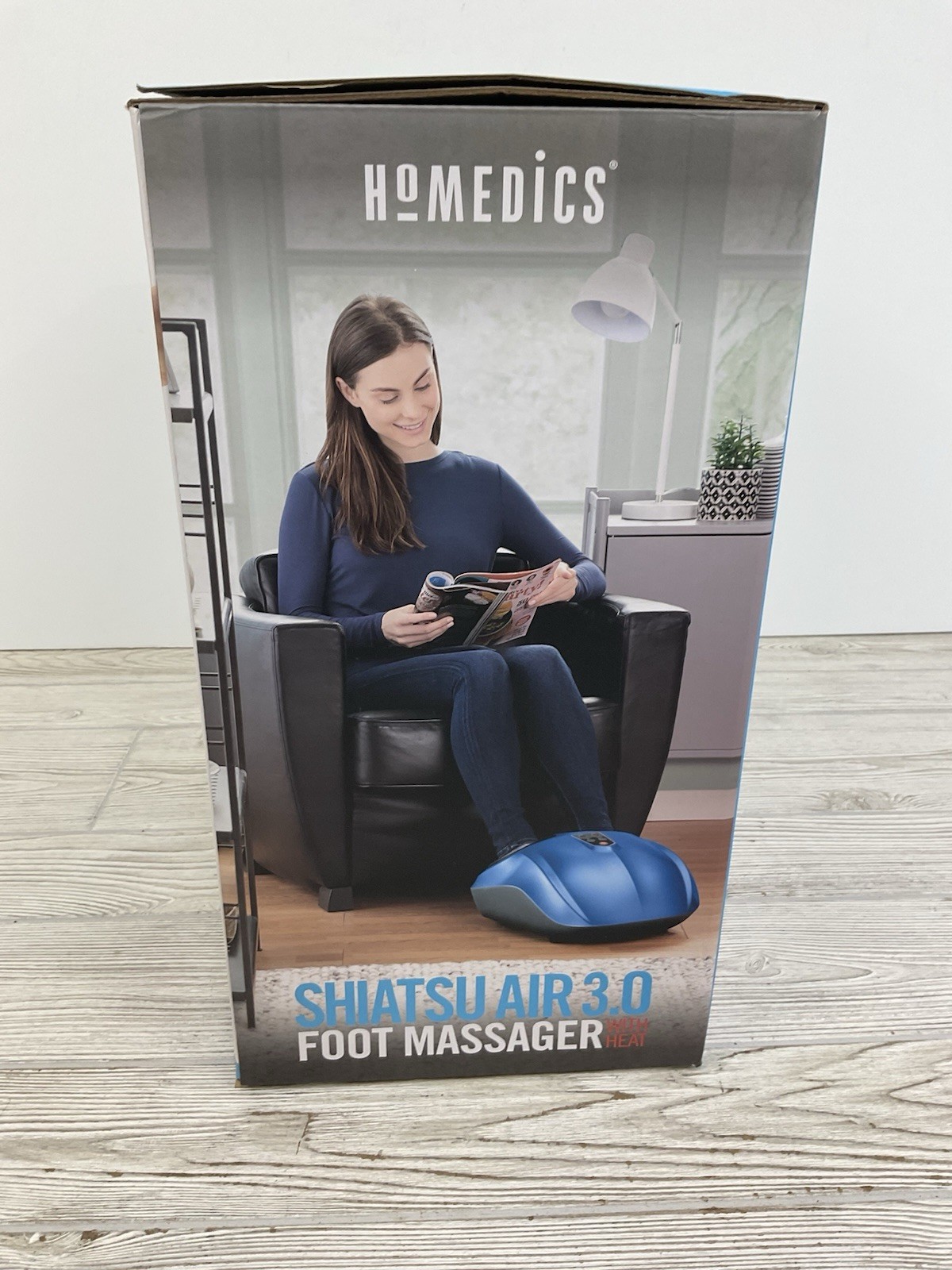 Homedics Shiatsu Air 3.0 Foot Massager With Heat – New In Box – Blue /s