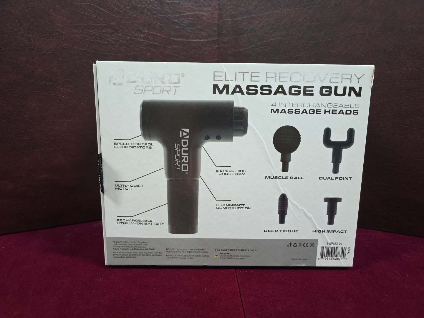 Aduro Sport Elite Recovery Massage Gun With 4 Interchangeable Heads – Black