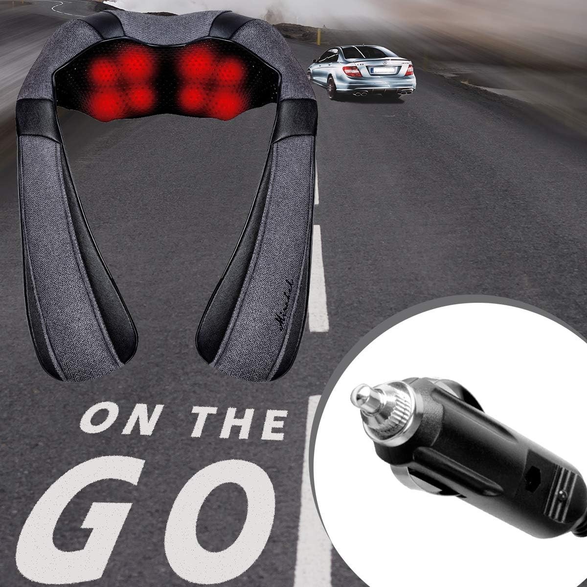 Bi-Directional Electric Massager with Heat – Deep Tissue Comfort for Neck & Back