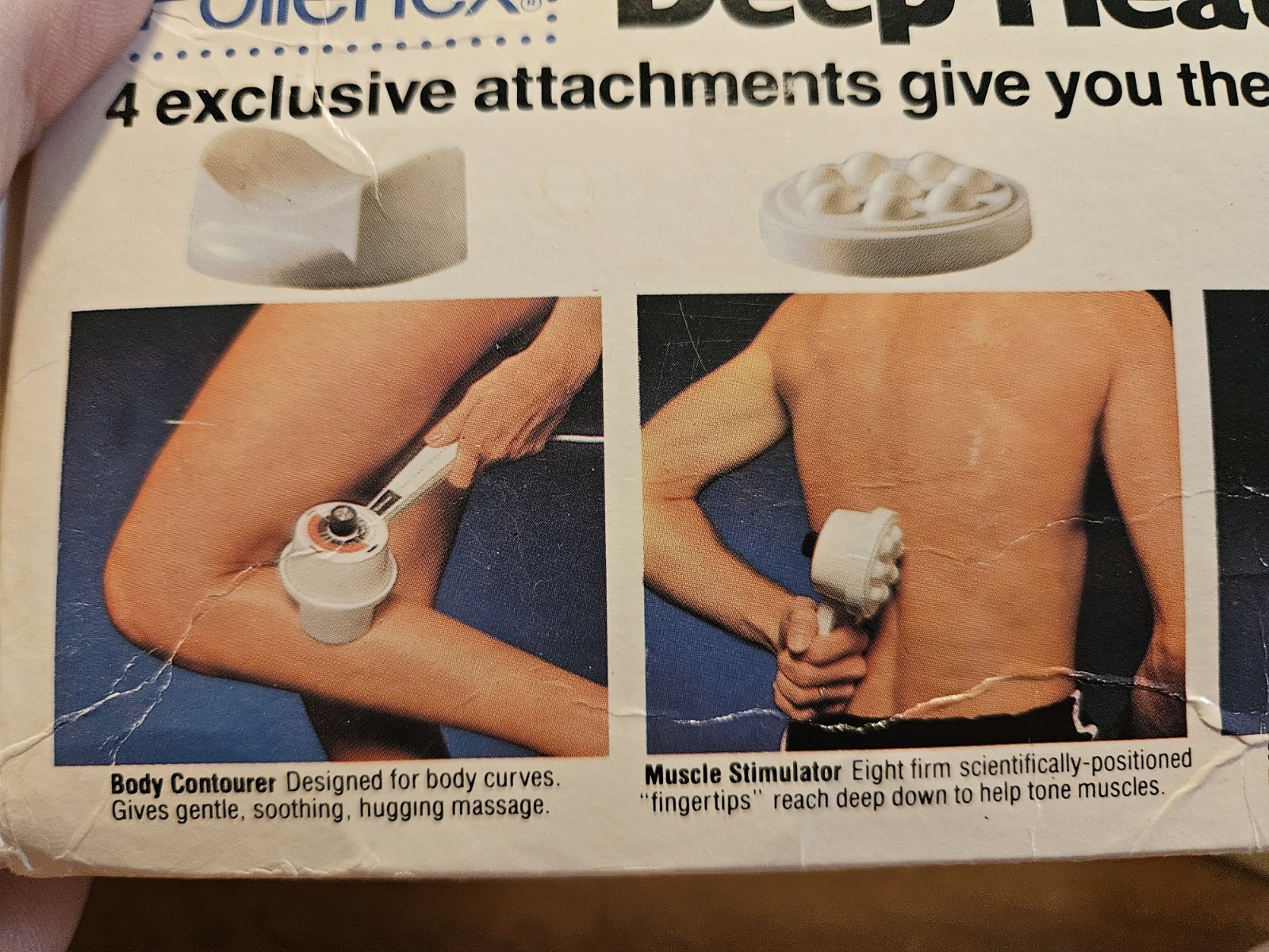 Vintage 1980 Pollenex Deep Heat Massager with 3 attachments HM-10A4 **TESTED**
