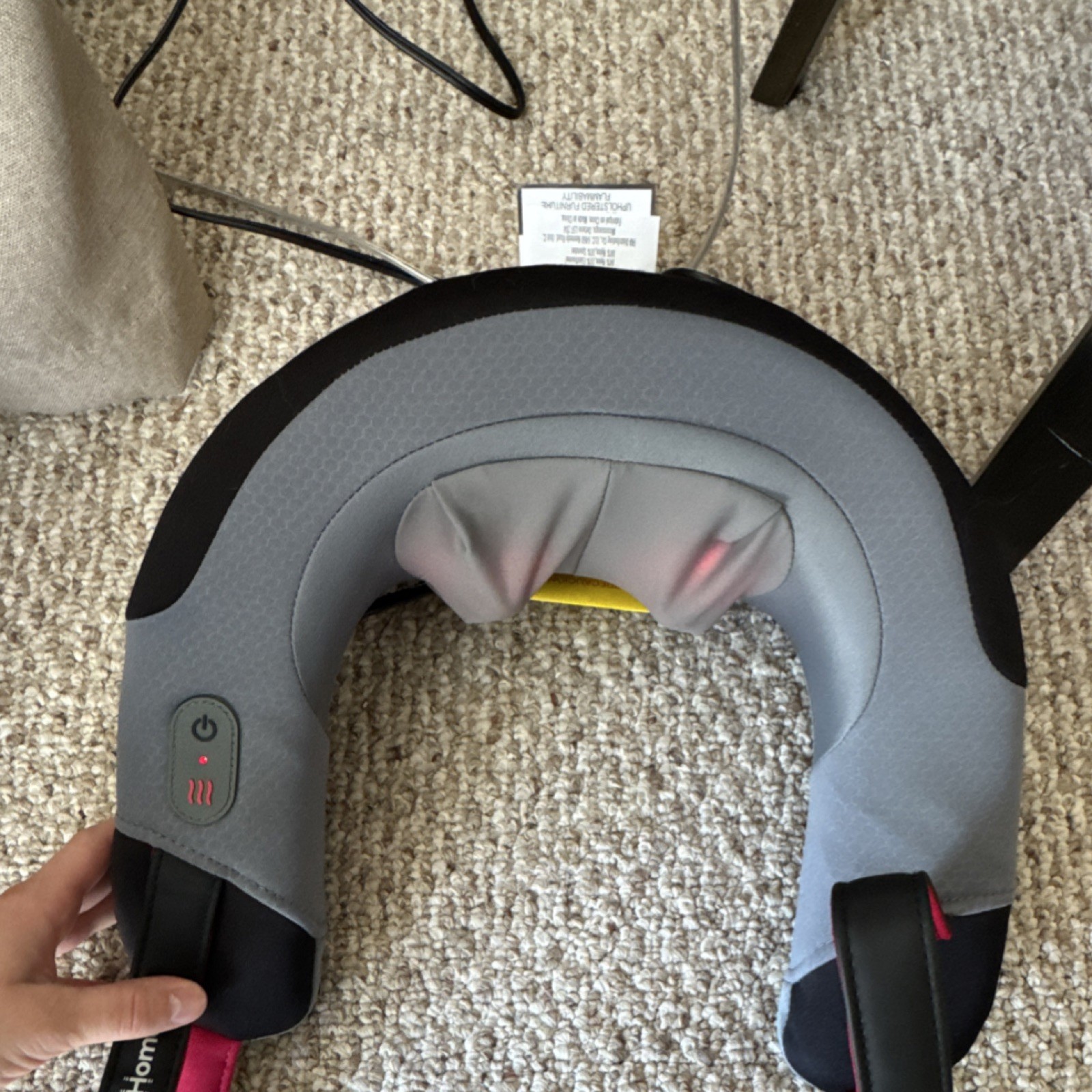HoMedics Heated Neck Massager NMS-240HJ-2 Corded Electric Gray Black Red