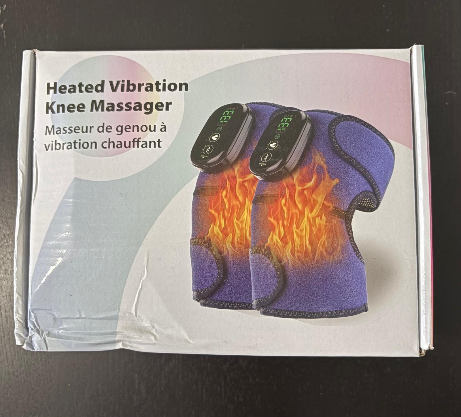 3-in-1 Heated Knee Massager – Red Light Therapy & Vibration – Black