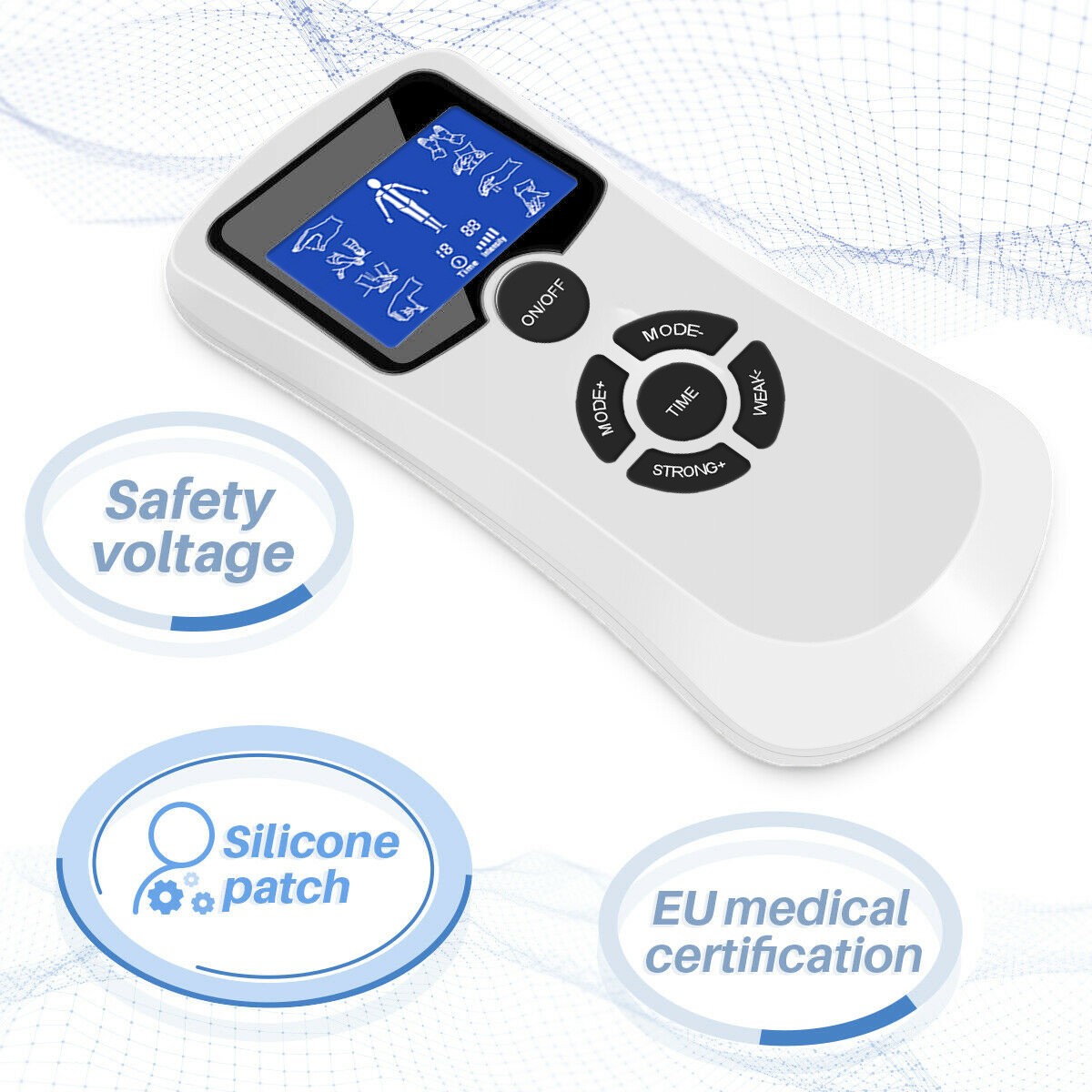 TENS Muscle Stimulator EMS Dual Channel KNEADING&SHIATSU Therapy Pain Relief