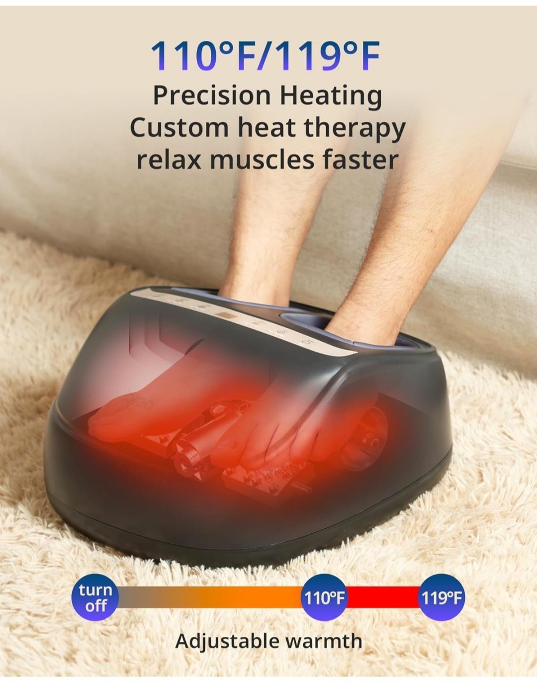 Ibreo Shiatsu Foot Massager Machine with Heat Electric Massage, wireless Remote