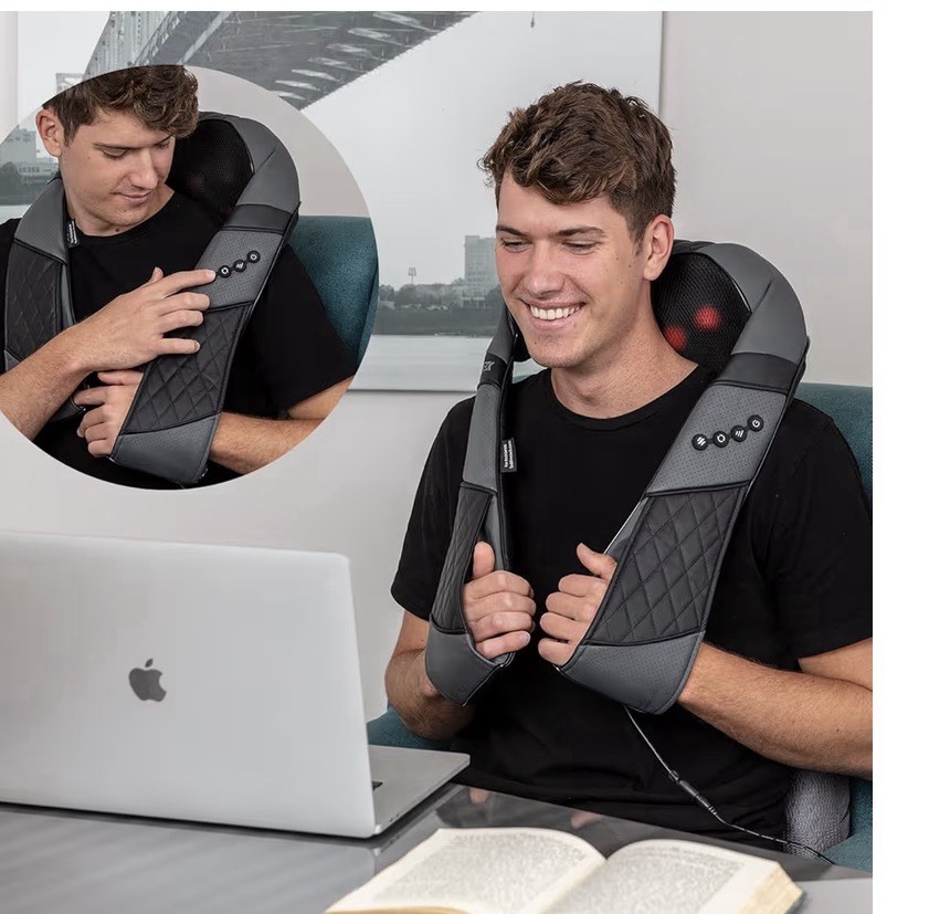 RESTECK Massagers for ShNeck and Back with Heat – Deep Tissue 3D Kneading Pillow