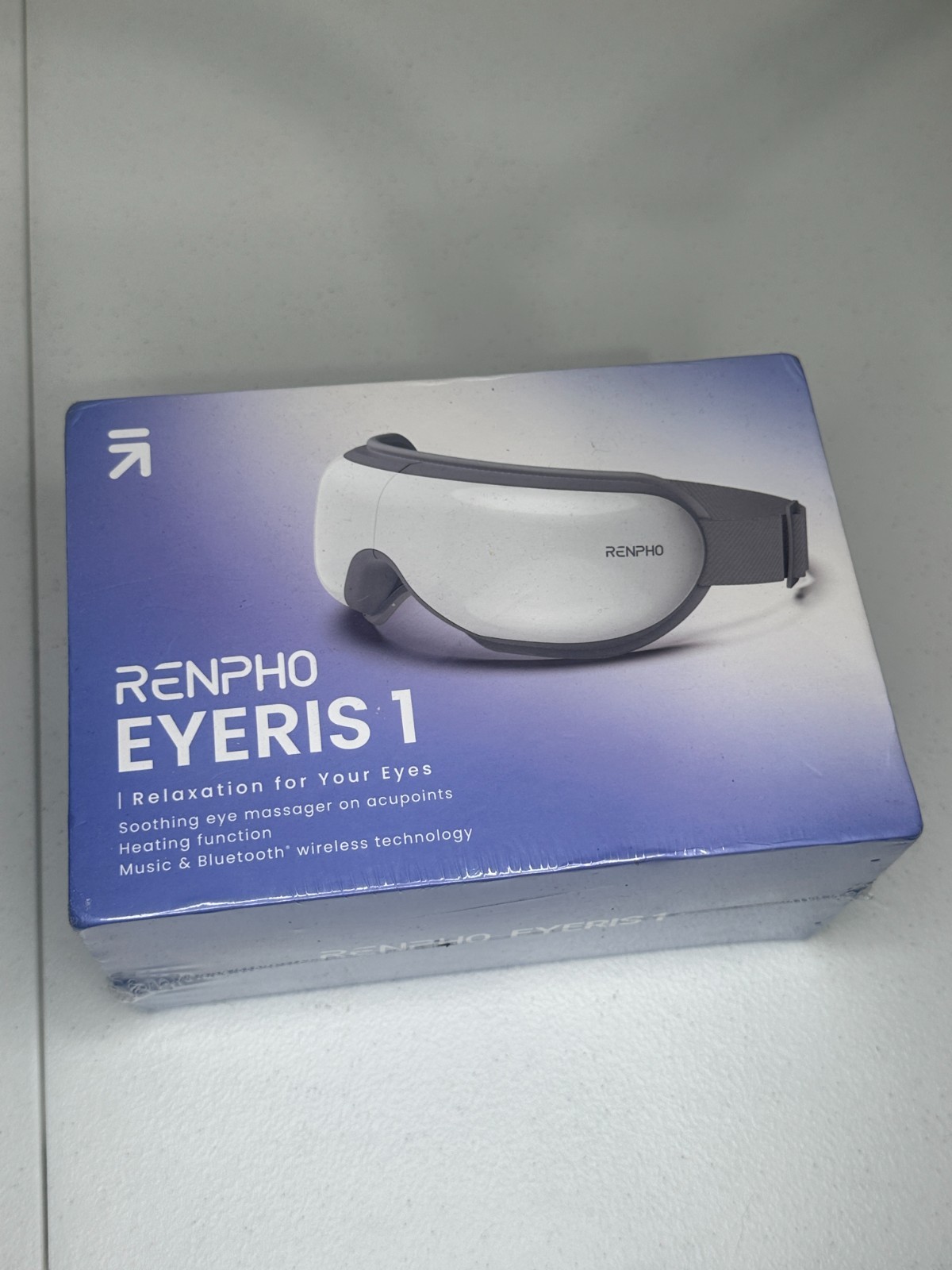 Renpho Eyeris 1 Eye Massager Electric Destress Wearable Mask White / Gray NEW