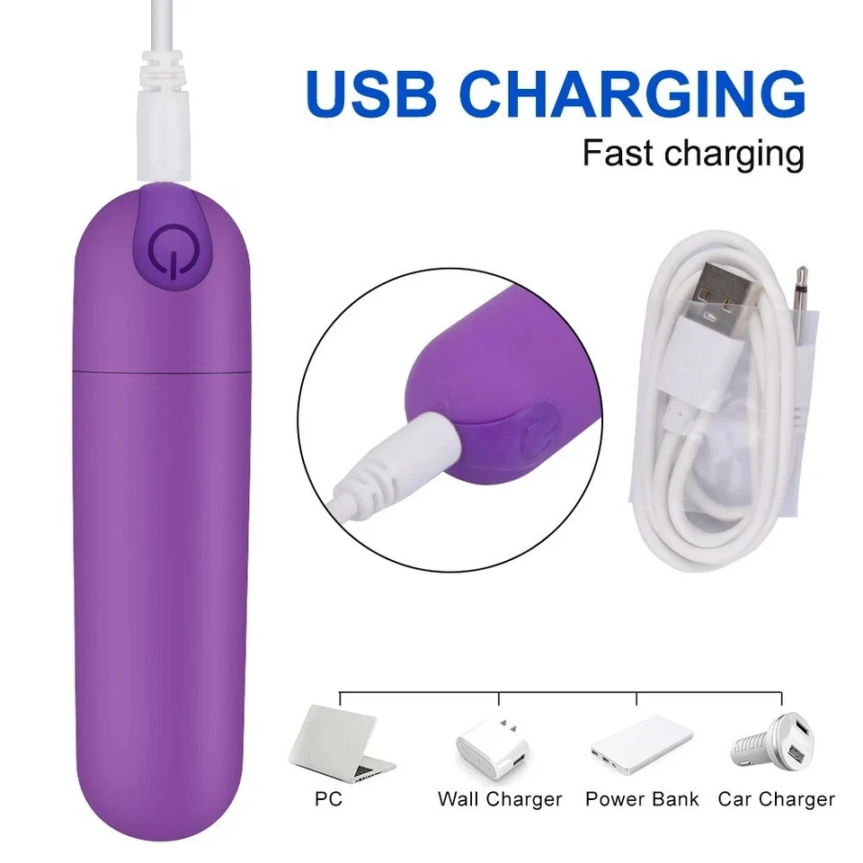 Women Mini Powerful Bullet Shape 10 Speed Personal Vibrating Neck Body Massage