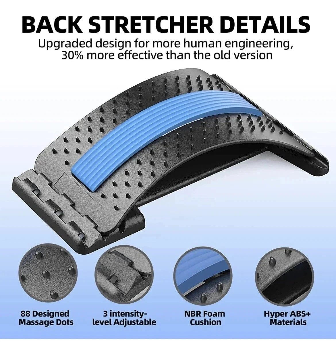 Multi-Level Back Stretcher | Lumbar Support Device | Spine Relief & Posture Aid