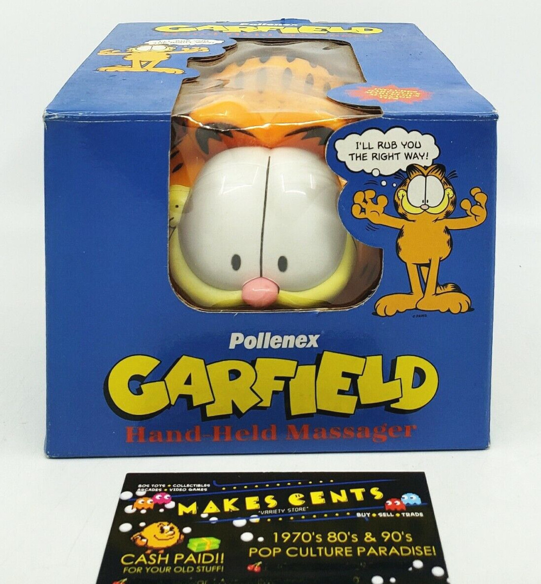 Pollenex Garfield Hand Held Massager Battery Operated, Plastic New In Opened Box