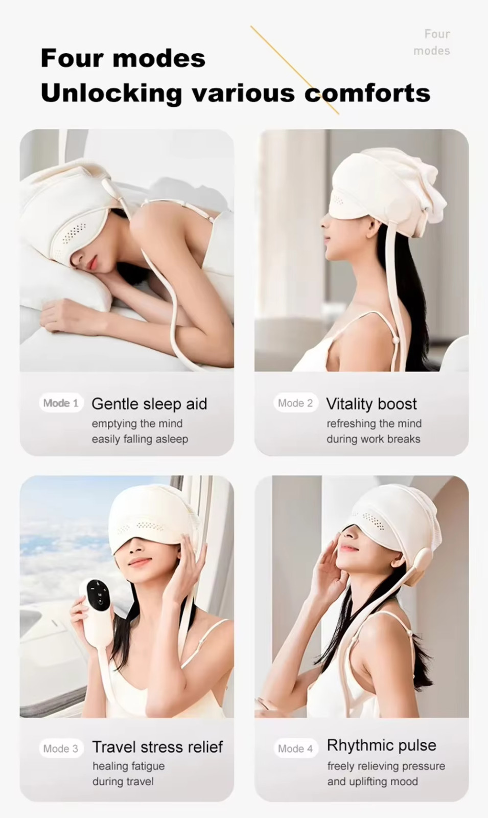 Air Pressure Head Massager Eye Massager Relaxation Eye Hot Compress Soft PVC