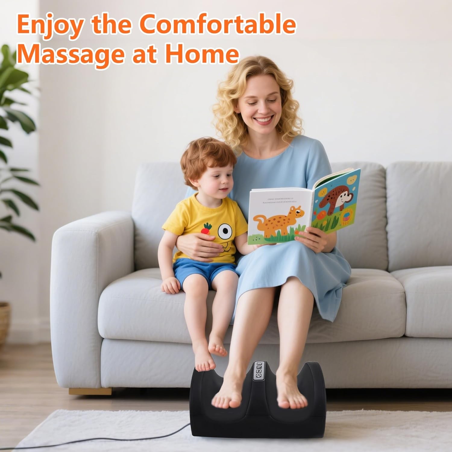 Shiatsu Foot and Calf Massager with Heat Shiatsu Deep Kneading For Tired Muscles