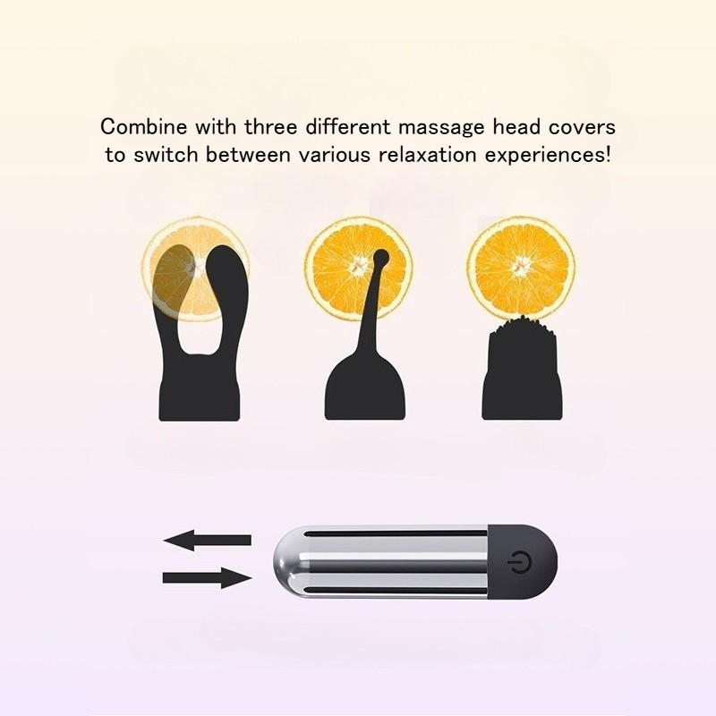 3 in 1 Soft Head Vibrator Low Noise Mini Waterproof Silicone ABS Massager
