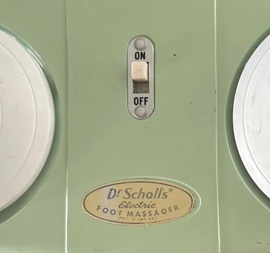 Dr Scholls 1956 Electric Foot Massager Model 411 Mint Green Works Vtg