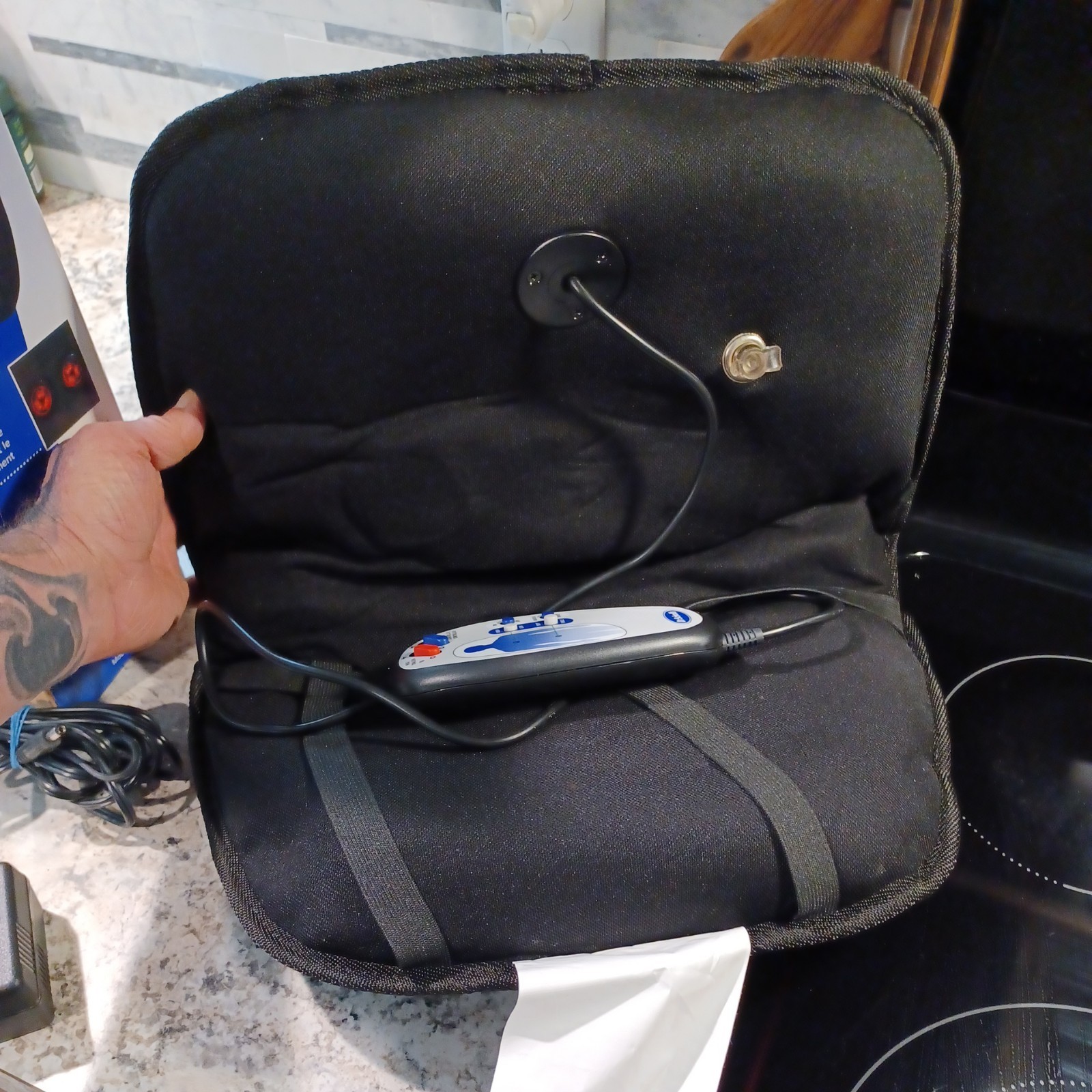 Dr. Scholls Back cushion Massager With Heat car adapter included never used