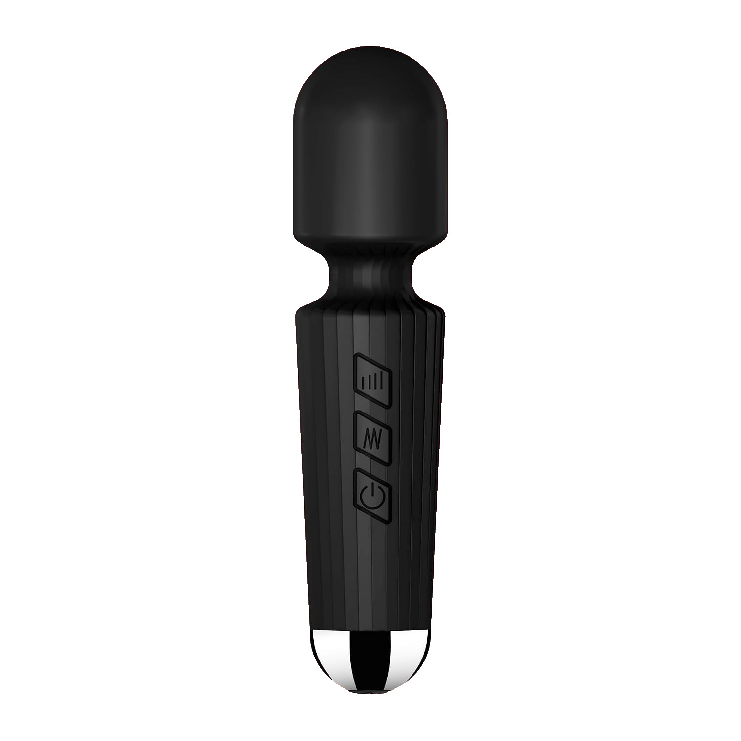 Mini Cordless Handheld Personal Massager USB Rechargeable Waterproof Black