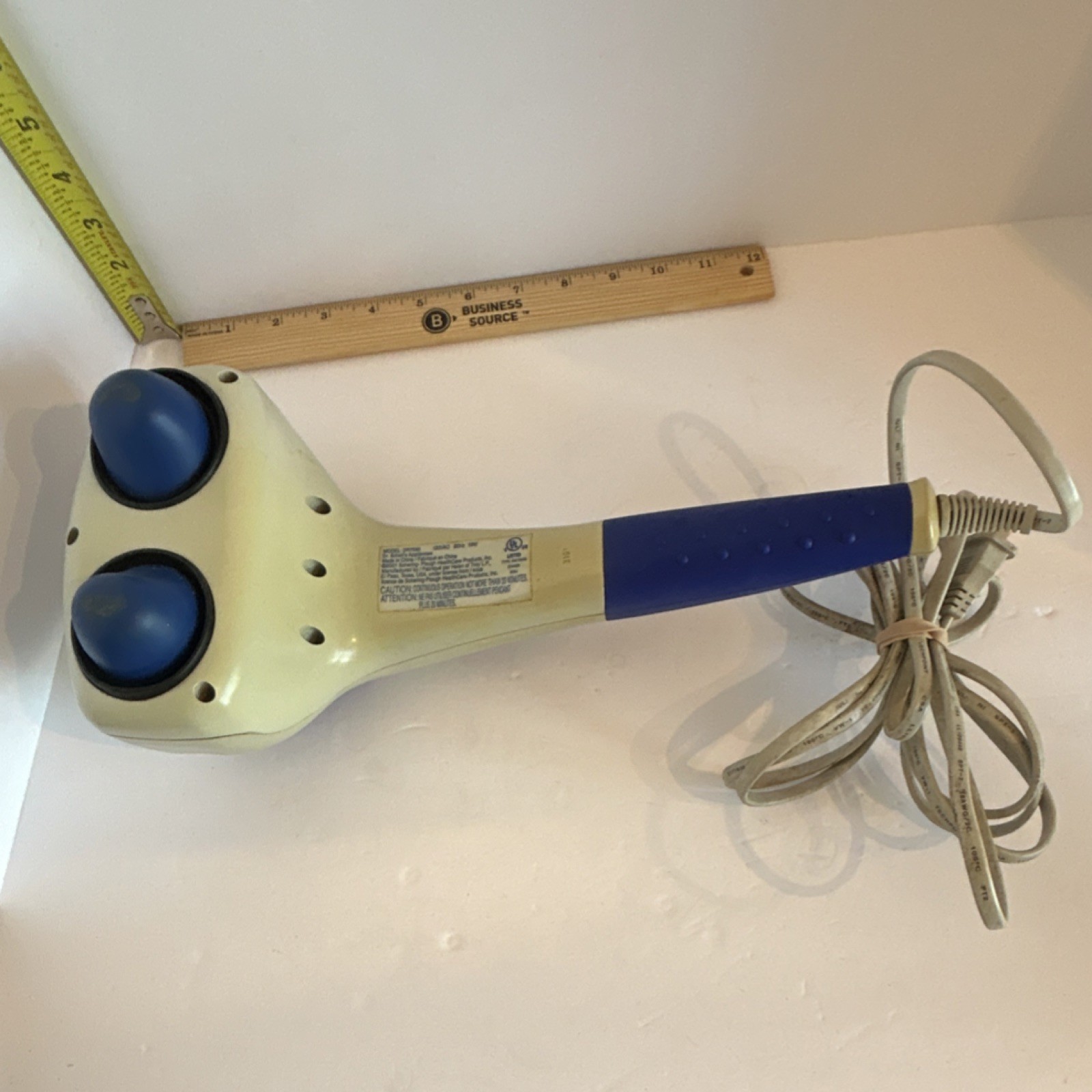 Dr. Scholl’s Handheld Massage Wand DR7590 Percussion for Back Neck Shoulder Blue