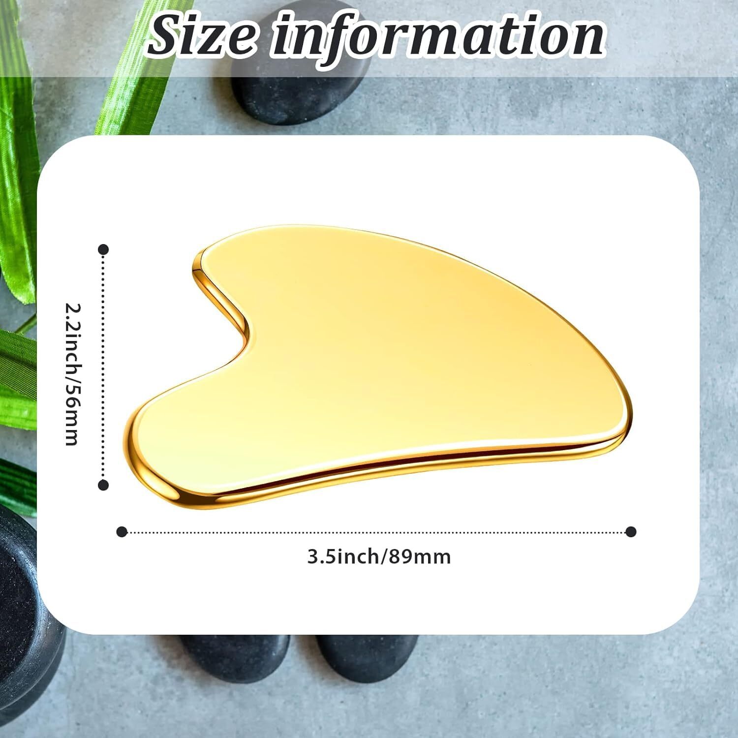 Gerdani Stainless Steel Gua Sha Facial Tools Guasha Tool for Face Metal Gua Sha