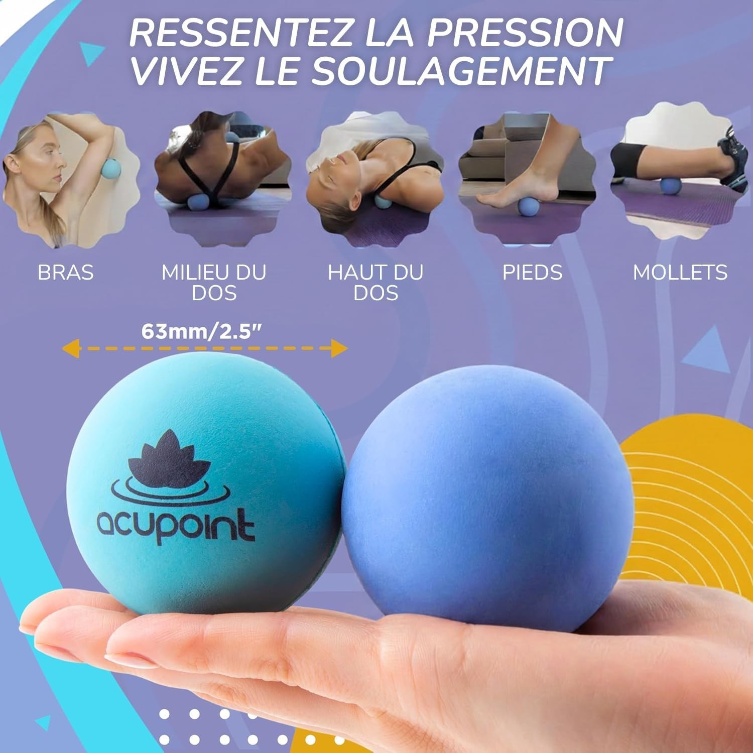Therapy Massage Ball Set for Deep Tissue Relief