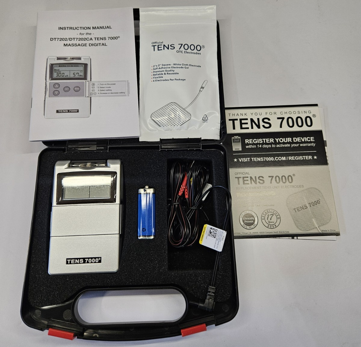 TENS 7000/Intensity 7 2nd Edition Digital TENS Unit with Accessories