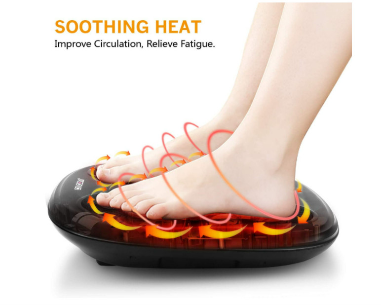 Power Legs Vibration Plate Foot Massager Platform with Rotating Acupressure Head