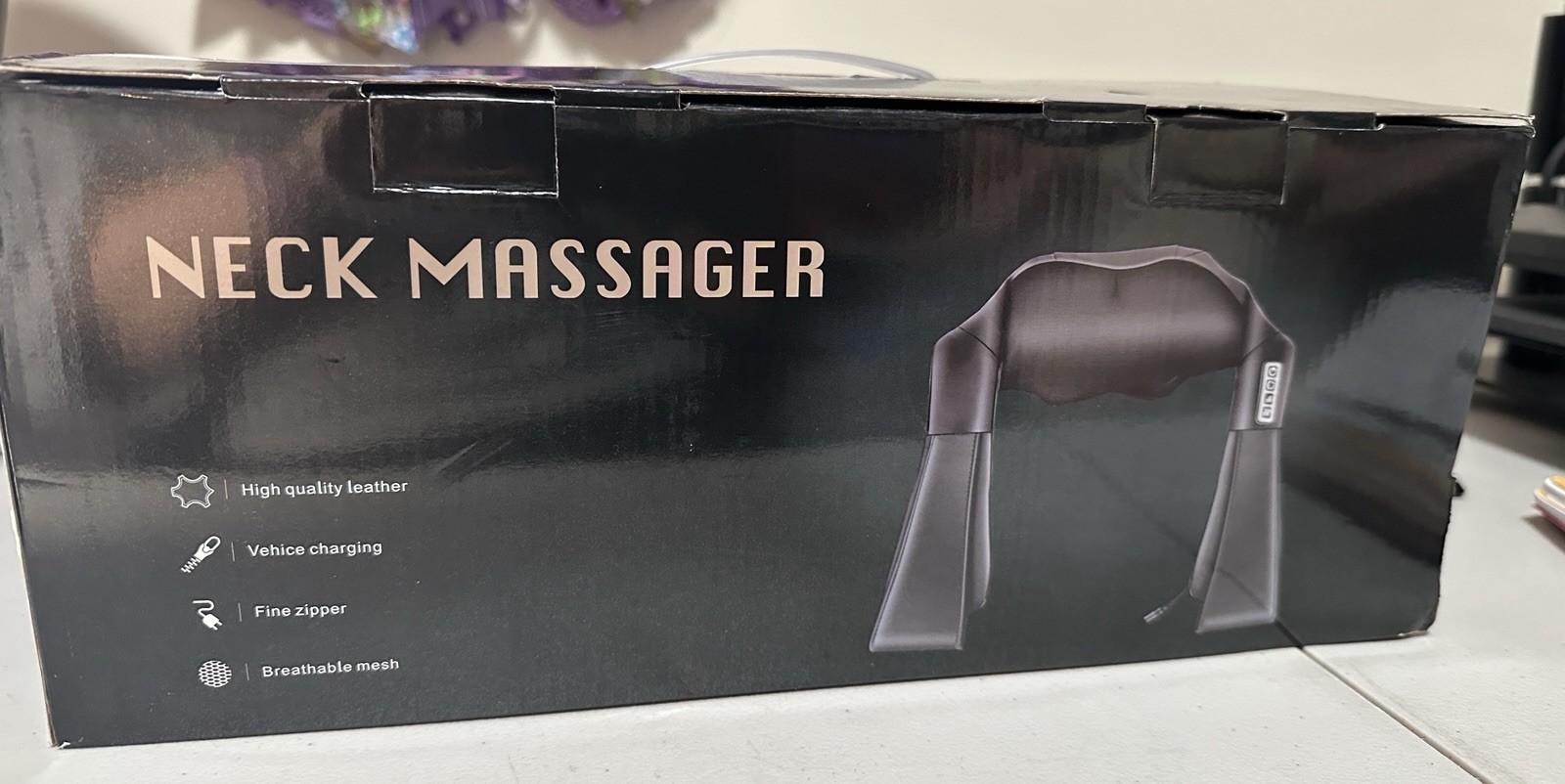 Electric Neck Massager w/ Heat Shiatsu Shoulder Back Massage Pillow DC12V