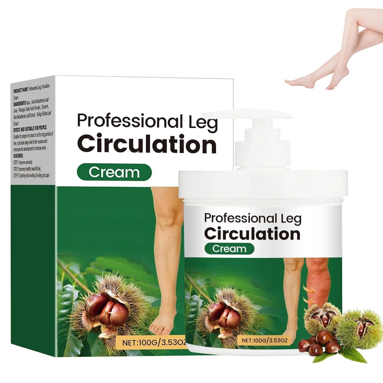 Herbal Leg Circulation Cream – Quick Absorbing Formula for Daily Comfort (100ml)